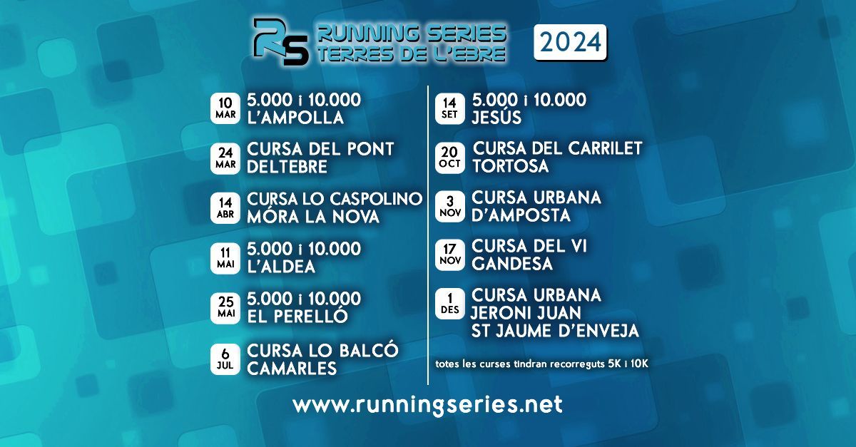 Calendari Running Series Terres de l'Ebre 2024
